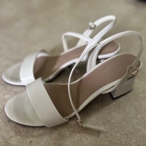 Elegant White Strappy Heels